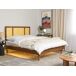 Beliani Cama LED Madera de caucho AURAY 165x204 Beliani Cama LED Madera de caucho AURAY 165x204 Marrón