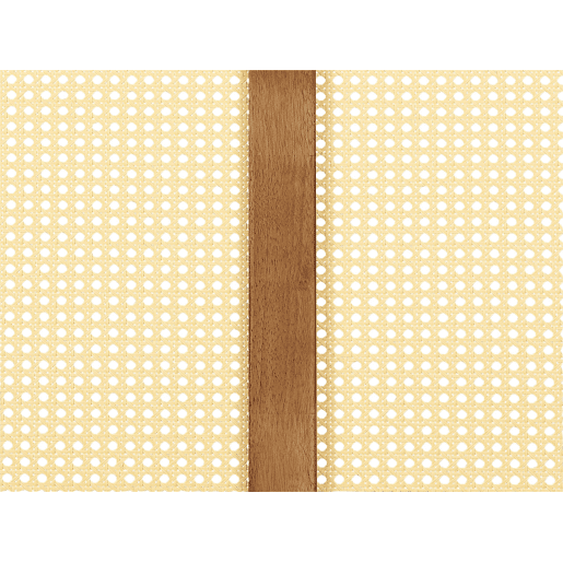 Cama com LED Rattan AURAY 160 x 200 cm Castanho