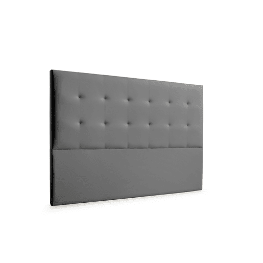 Cabeceira Estofada ASTORIA Pele Sintética 160x120x8 cm - CINZA ESCURO - Moonia