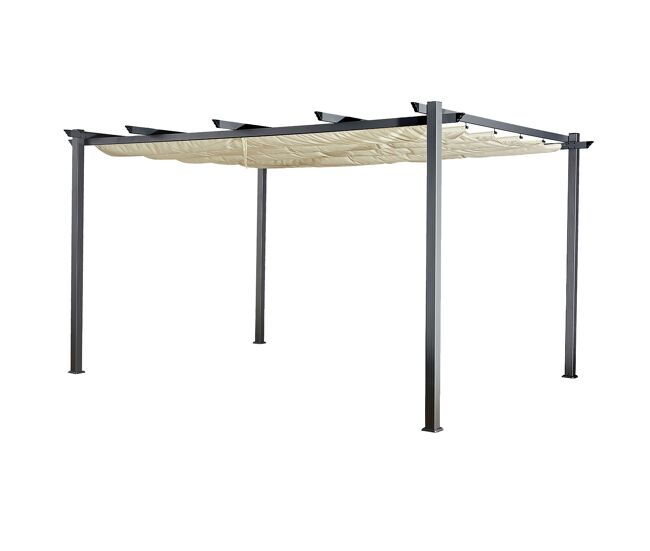 Pérgola independiente 3 × 4m cassis beige - estructura de aluminio