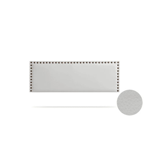 Cabeceira Estofada MODENA Pele Sintética 210x55x8 cm - CINZA CLARO - Moonia