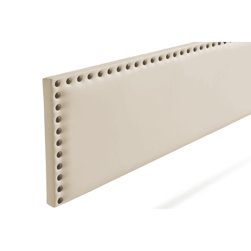 Cabeceira Estofada MODENA Pele Sintética 220x55x8 cm - Branco escuro - Moonia