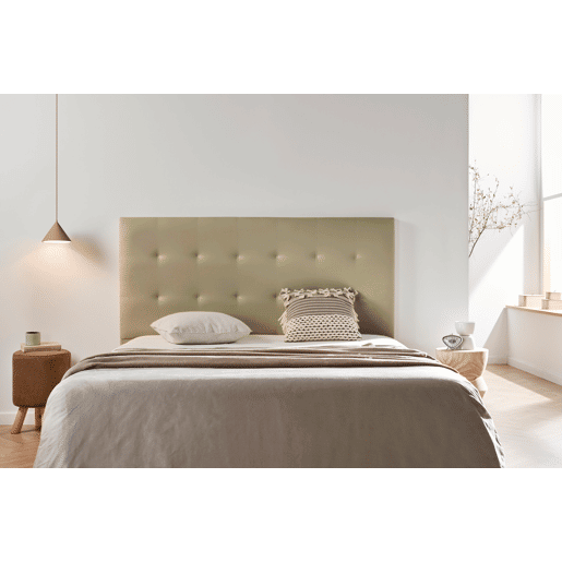 Cabeceira Estofada ASTORIA Pele Sintética 160x120x8 cm - Dourado - Moonia