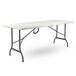 Mesa plegable lisa con estructura de hierro para hostelería o jardín Mesa plegable lisa con estructura de hierro para hostelería o jardín Blanco/ Gris