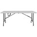 Mesa plegable lisa con estructura de hierro para hostelería o jardín Mesa plegable lisa con estructura de hierro para hostelería o jardín Blanco/ Gris