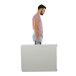 Mesa plegable lisa con estructura de hierro para hostelería o jardín Mesa plegable lisa con estructura de hierro para hostelería o jardín Blanco/ Gris
