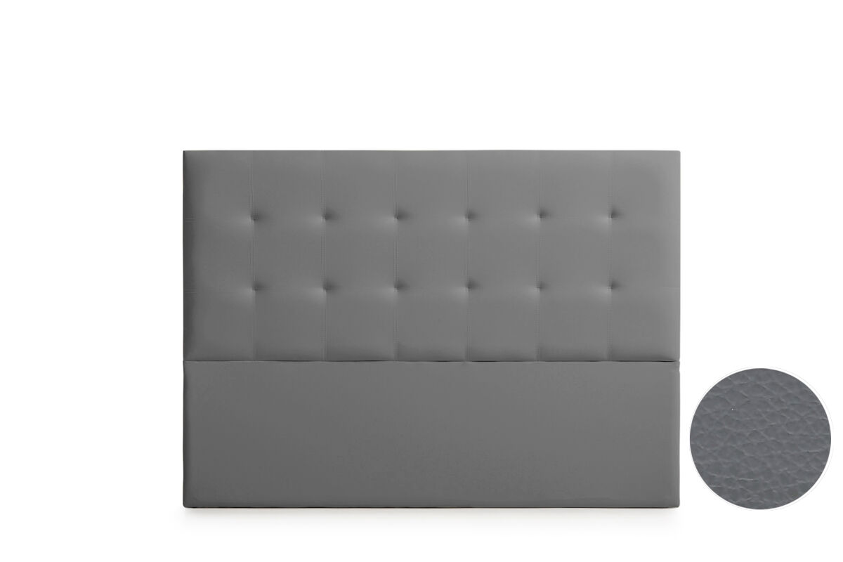 Cabecero Tapizado ASTORIA Polipiel 190 Gris Oscuro