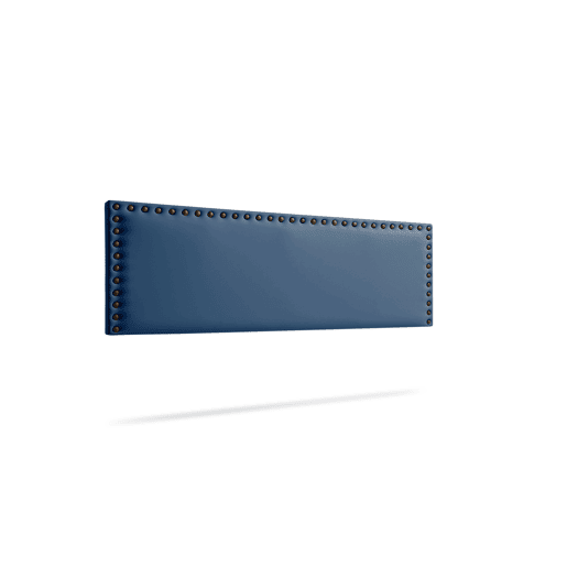 Cabeceira Estofada MODENA Pele Sintética 220x55x8 cm - AZUL ESCURO - Moonia