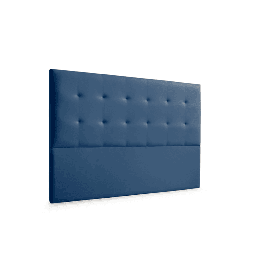 Cabeceira Estofada ASTORIA Pele Sintética 220x120x8 cm - AZUL ESCURO - Moonia