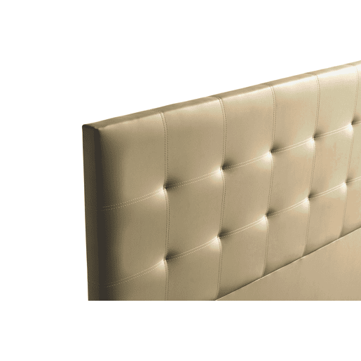 Cabeceira Estofada ASTORIA Pele Sintética 145x120x8 cm - Dourado - Moonia
