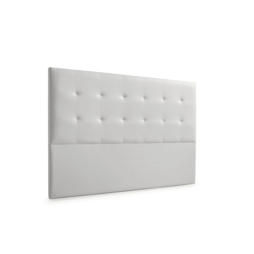 Cabeceira Estofada ASTORIA Pele Sintética 145x120x8 cm - CINZA CLARO - Moonia