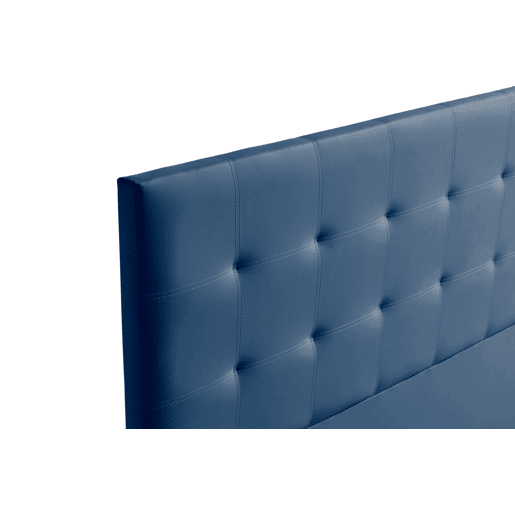 Cabeceira Estofada ASTORIA Pele Sintética 130x120x8 cm - AZUL ESCURO - Moonia