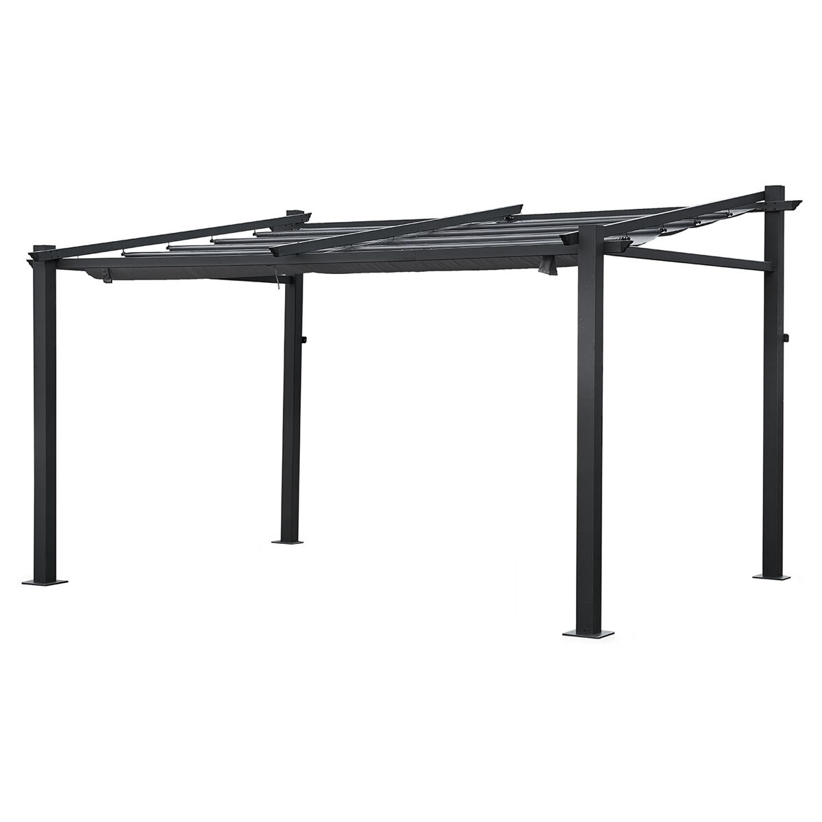 Pérgola mural 3 × 4m fréjus gris - estructura de aluminio