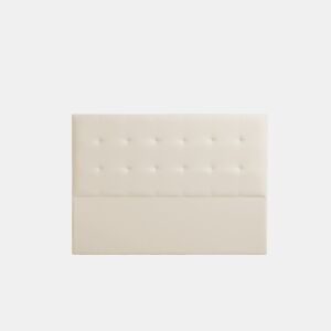 Cabeceira Estofada ASTORIA Pele Sintética 115x120x8 cm - Branco escuro - Moonia