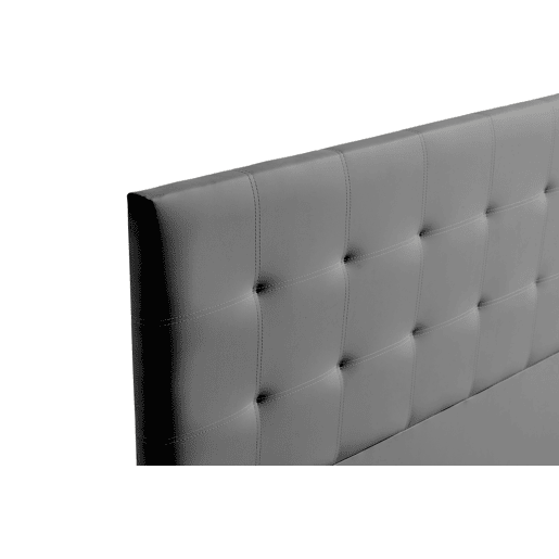 Cabeceira Estofada ASTORIA Pele Sintética 145x120x8 cm - CINZA ESCURO - Moonia