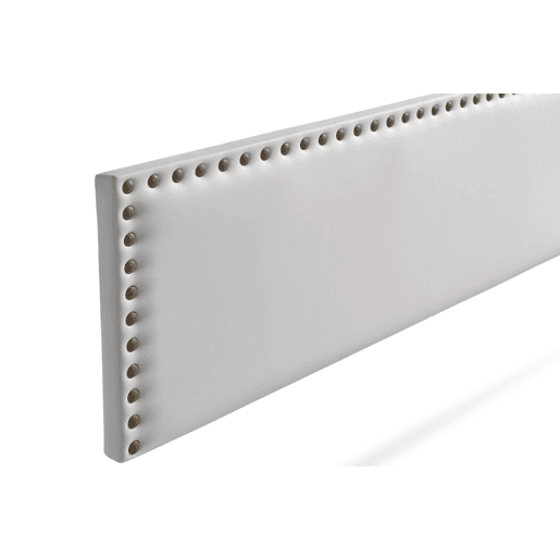 Cabeceira Estofada MODENA Pele Sintética 220x55x8 cm - CINZA CLARO - Moonia
