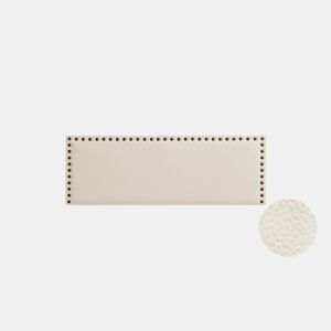 Cabeceira Estofada MODENA Pele Sintética 210x55x8 cm - Branco escuro - Moonia