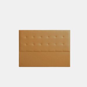 Cabeceira Estofada ASTORIA Pele Sintética 145x120x8 cm - Castanho Claro - Moonia