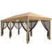 Carpa Plegable Acero, Tela Oxford Outsunny, terraza y jardín Carpa Plegable Acero, Tela Oxford Outsunny, terraza y jardín Crudo