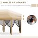 Carpa Plegable Acero, Tela Oxford Outsunny, terraza y jardín Carpa Plegable Acero, Tela Oxford Outsunny, terraza y jardín Crudo