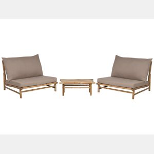 Conjunto de jardim com mesa 2 lugares TODI Madeira de bambu Taupe
