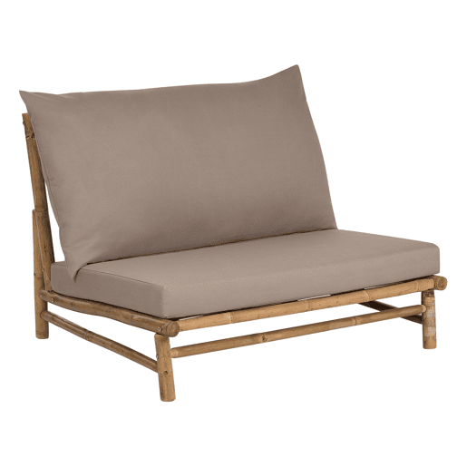 Conjunto de jardim com mesa 2 lugares TODI Madeira de bambu Taupe