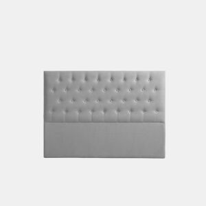 Cabeceira Estofada FERRARA Aqualine 160x120x8 cm - Cinzento Claro - Moonia