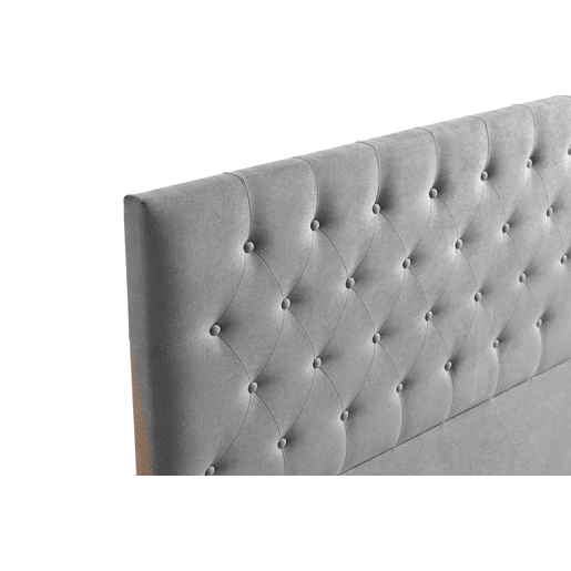 Cabeceira Estofada FERRARA Aqualine 160x120x8 cm - Cinzento Claro - Moonia