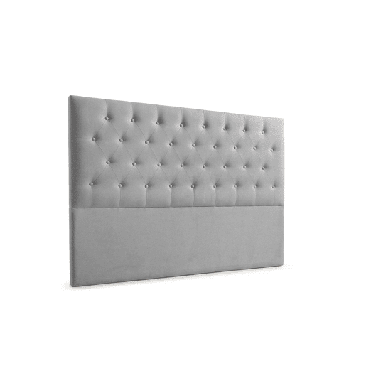 Cabeceira Estofada FERRARA Aqualine 160x120x8 cm - Cinzento Claro - Moonia