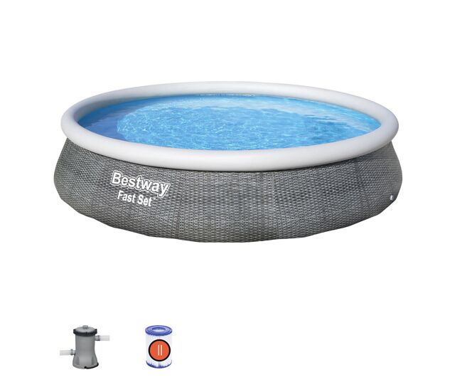 Piscina hinchable bestway 396 x 84 cm gris 7340 l