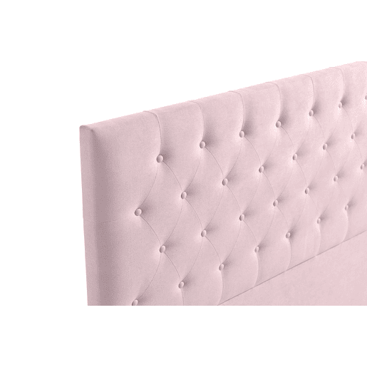 Cabeceira Estofada FERRARA Aqualine 115x120x8 cm - Rosa Claro - Moonia