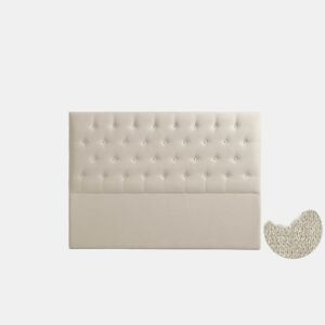 Cabeceira Estofada FERRARA Aqualine 115x120x8 cm - Bege Torrado - Moonia