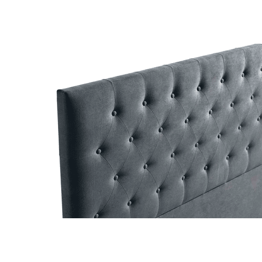 Cabeceira Estofada FERRARA Aqualine 130x120x8 cm - CINZA ESCURO - Moonia