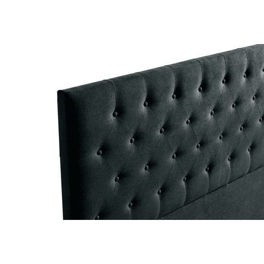 Cabeceira Estofada FERRARA Aqualine 160x120x8 cm - PRETO - Moonia