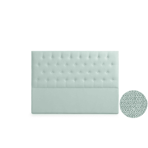 Cabeceira Estofada FERRARA Aqualine 190x120x8 cm - VERDE ÁGUA - Moonia