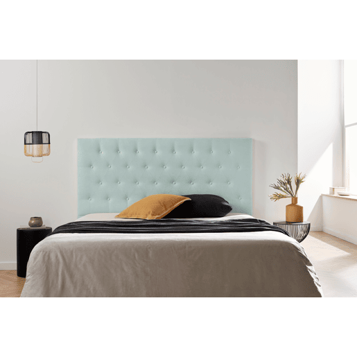 Cabeceira Estofada FERRARA Aqualine 90x120x8 cm - VERDE ÁGUA - Moonia