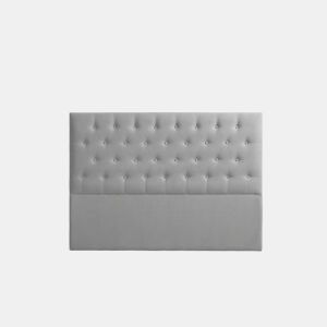 Cabeceira Estofada FERRARA Aqualine 190x120x8 cm - Cinzento Claro - Moonia
