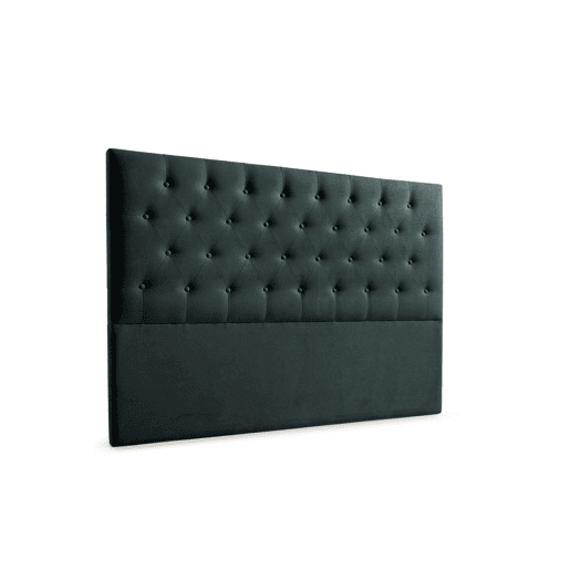 Cabeceira Estofada FERRARA Aqualine 220x120x8 cm - PRETO - Moonia