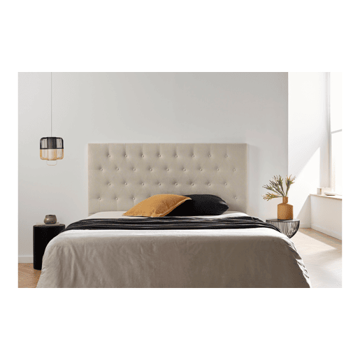 Cabeceira Estofada FERRARA Aqualine 170x120x8 cm - Bege Torrado - Moonia