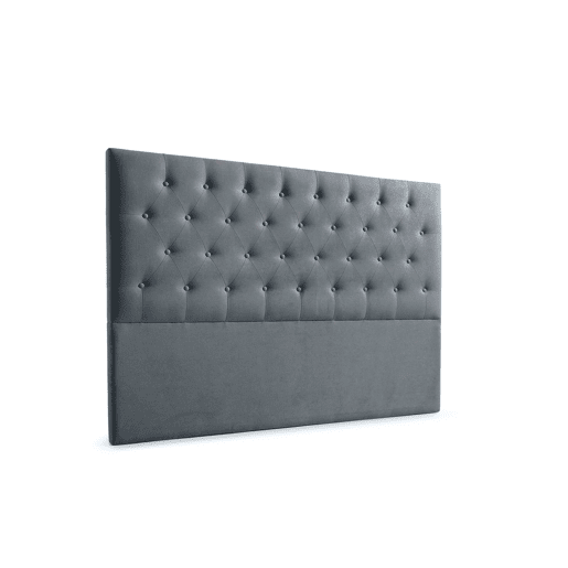 Cabeceira Estofada FERRARA Aqualine 145x120x8 cm - CINZA ESCURO - Moonia