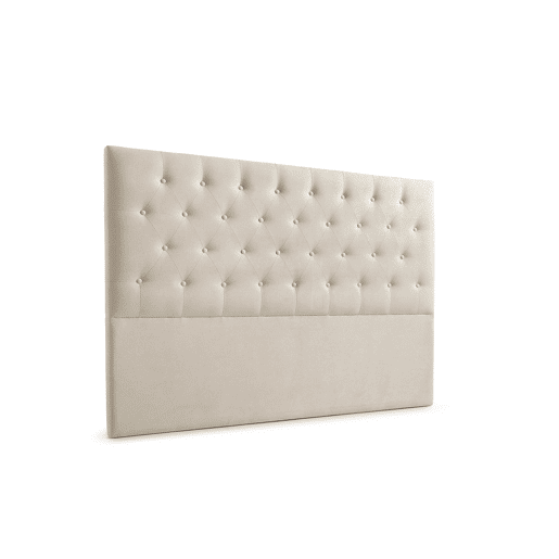 Cabeceira Estofada FERRARA Aqualine 145x120x8 cm - Bege Torrado - Moonia
