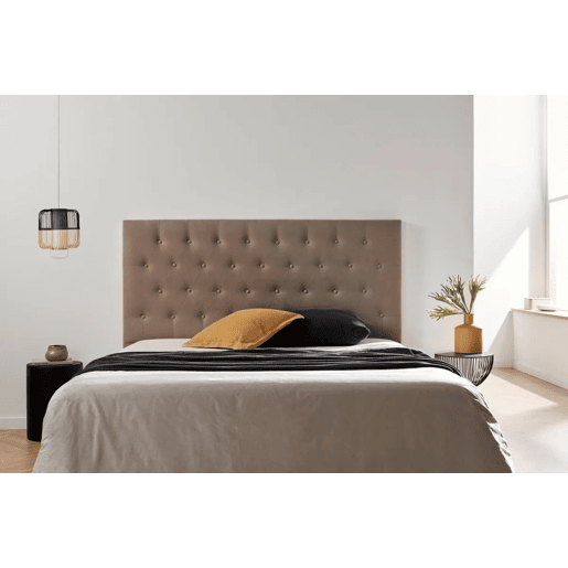 Cabeceira Estofada FERRARA Aqualine 100x120x8 cm - CHOCOLATE - Moonia