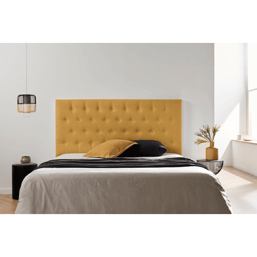 Cabeceira Estofada FERRARA Aqualine 160x120x8 cm - MOSTARDA - Moonia