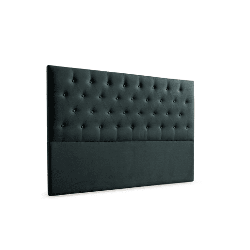 Cabeceira Estofada FERRARA Aqualine 190x120x8 cm - PRETO - Moonia