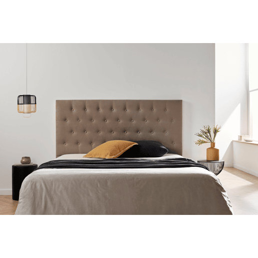 Cabeceira Estofada FERRARA Aqualine 160x120x8 cm - CHOCOLATE - Moonia