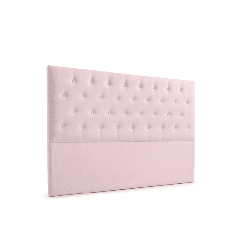 Cabeceira Estofada FERRARA Aqualine 130x120x8 cm - Rosa Claro - Moonia