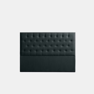 Cabeceira Estofada FERRARA Aqualine 115x120x8 cm - PRETO - Moonia