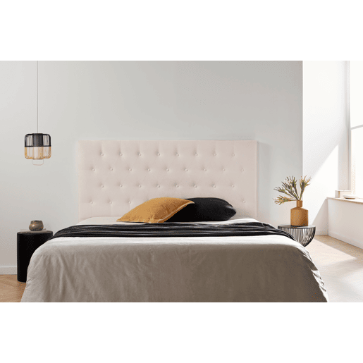 Cabeceira Estofada FERRARA Aqualine 160x120x8 cm - BEGE - Moonia