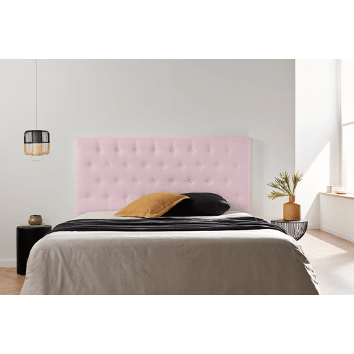 Cabeceira Estofada FERRARA Aqualine 170x120x8 cm - Rosa Claro - Moonia
