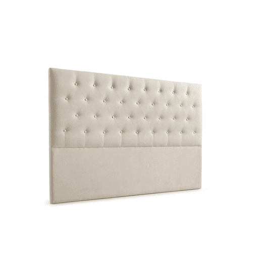 Cabeceira Estofada FERRARA Aqualine 130x120x8 cm - Bege Torrado - Moonia